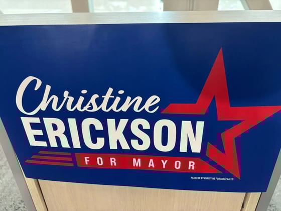 Erickson For Mayor Sign